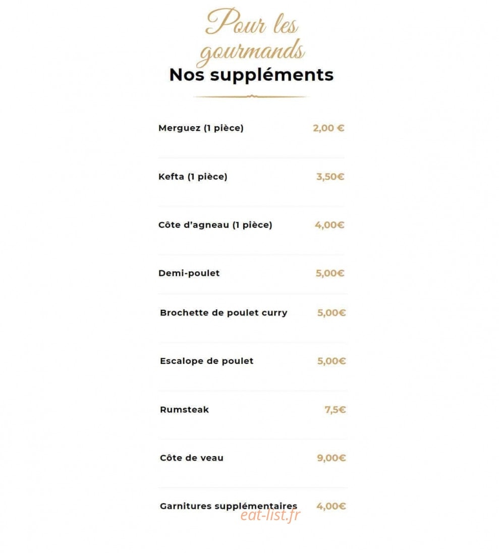 La Brochette Dorée — carte page 4