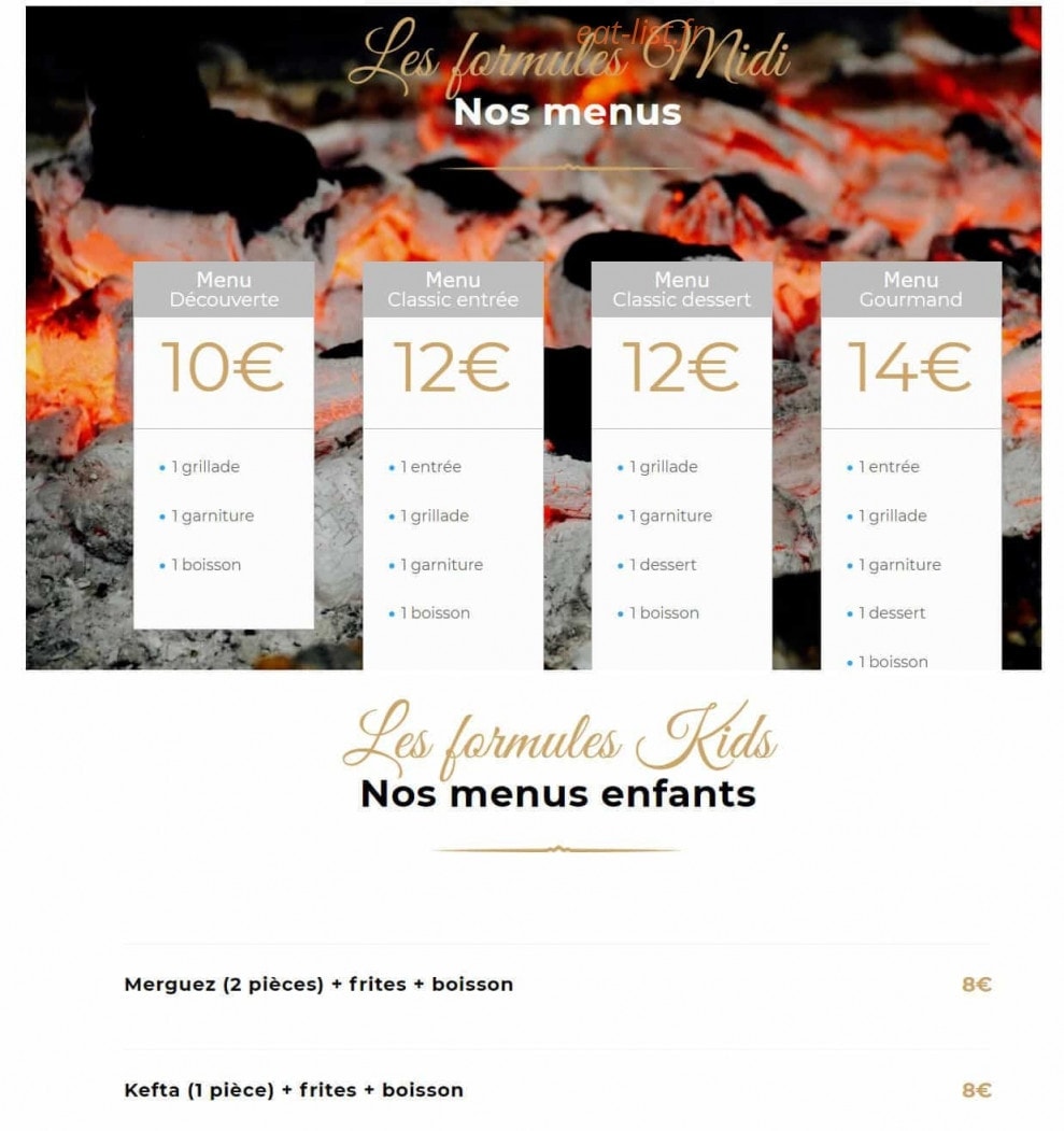 La Brochette Dorée — carte page 8