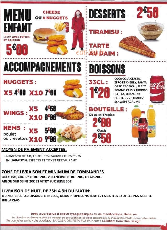 La casa Del Pizza — carte page 6
