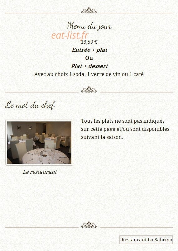 La Sabrina — carte page 5