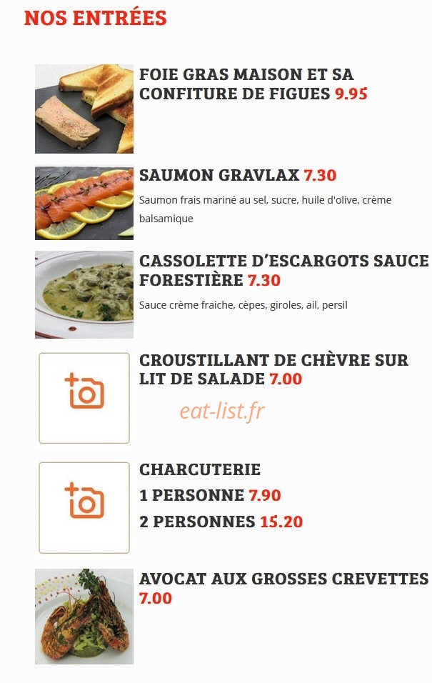 Restaurant l'Aveyronnais Orly — carte page 1