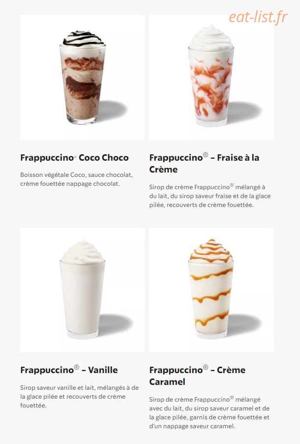 Starbucks Coffee — carte page 11