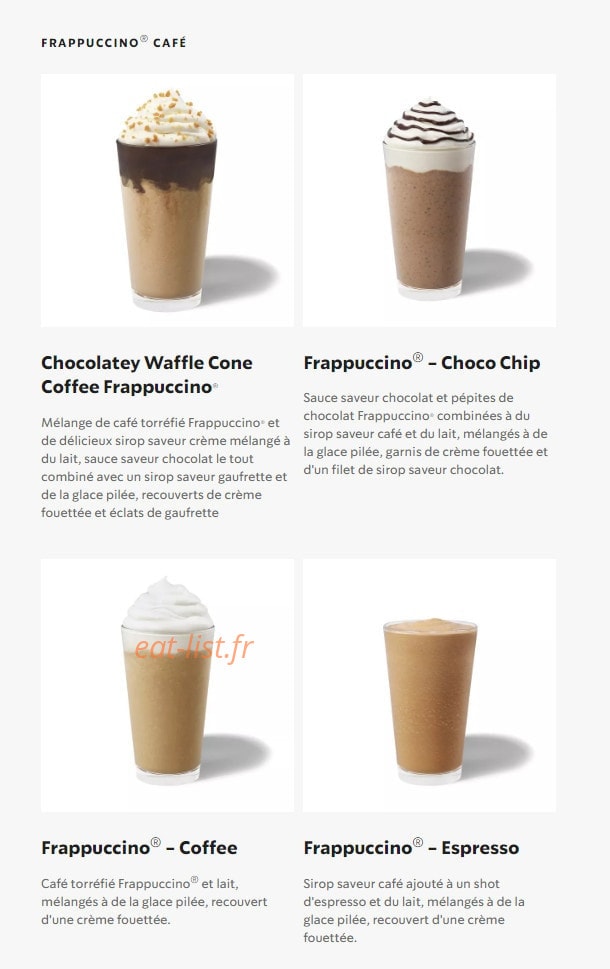 Starbucks Coffee — carte page 8