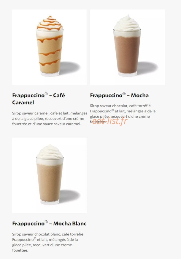 Starbucks Coffee — carte page 9