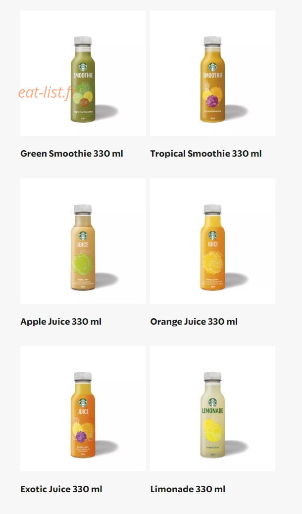 Starbucks Coffee — carte page 17