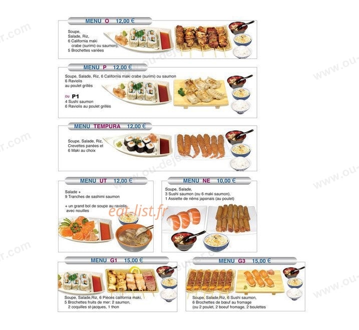 Sushi Bonheur — carte page 5