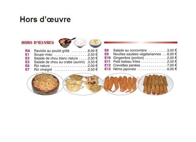 Sushi Bonheur — carte page 11