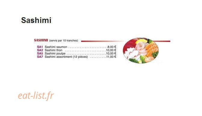 Sushi Bonheur — carte page 15
