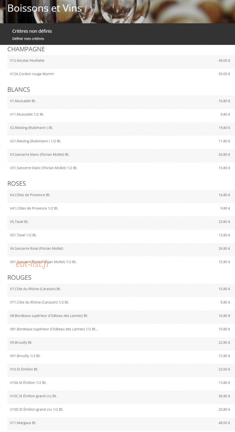 Mangue thai — carte page 12