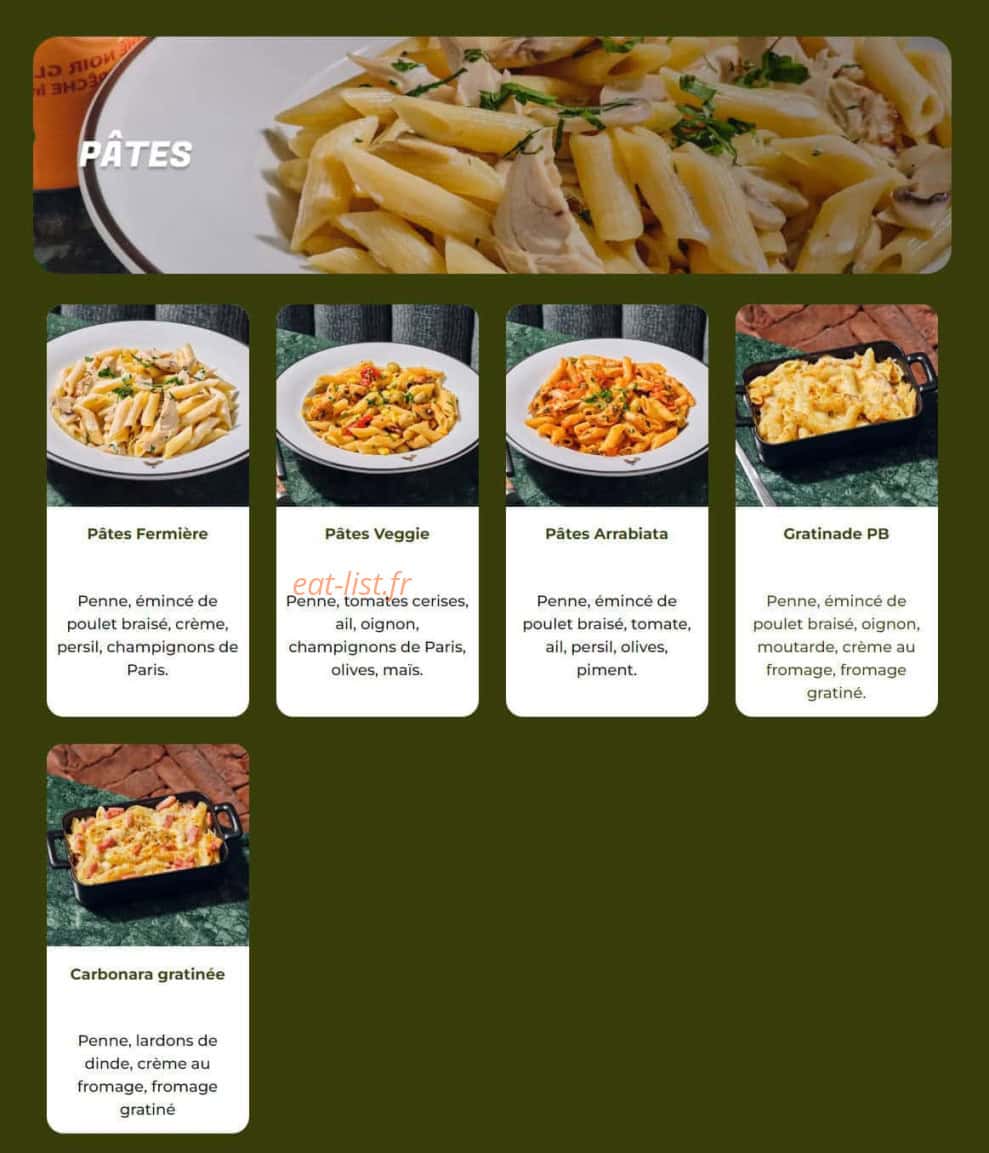 PB Poulet Braisé — carte page 10