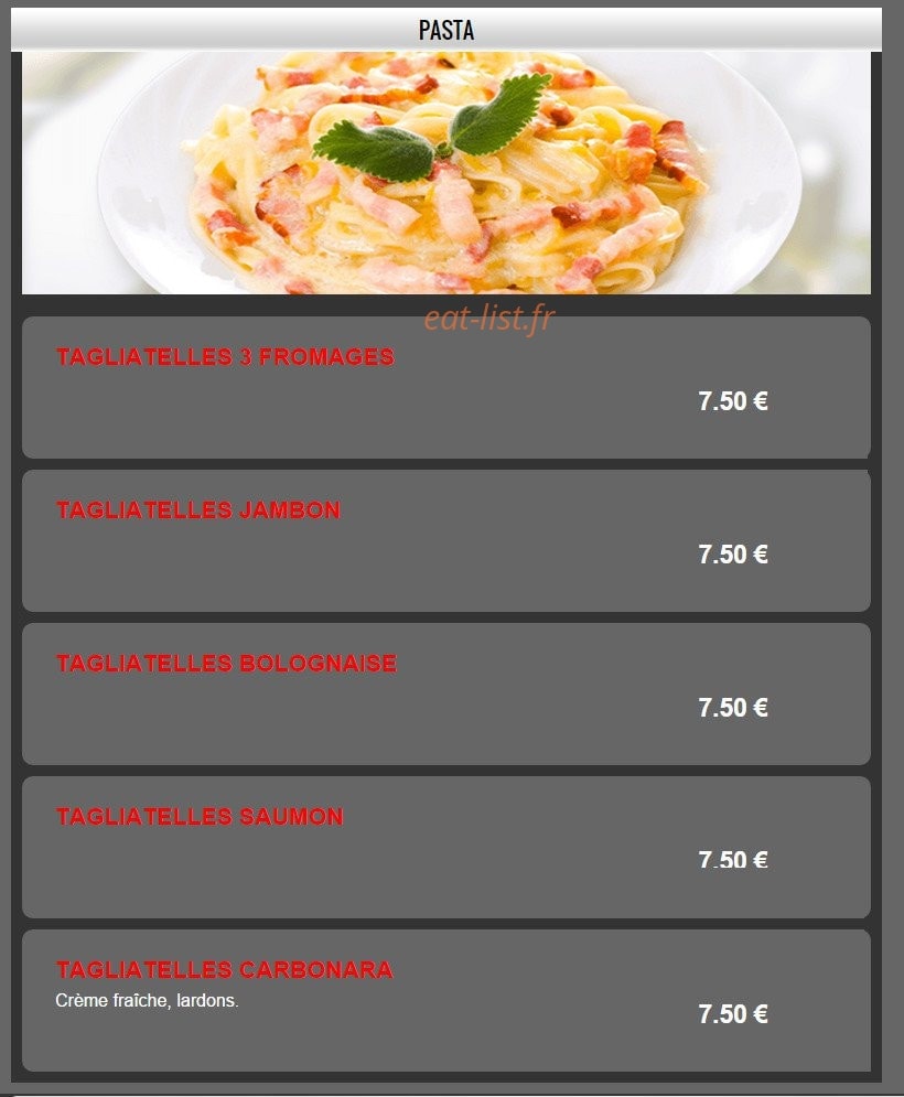Planete Pizza — carte page 8