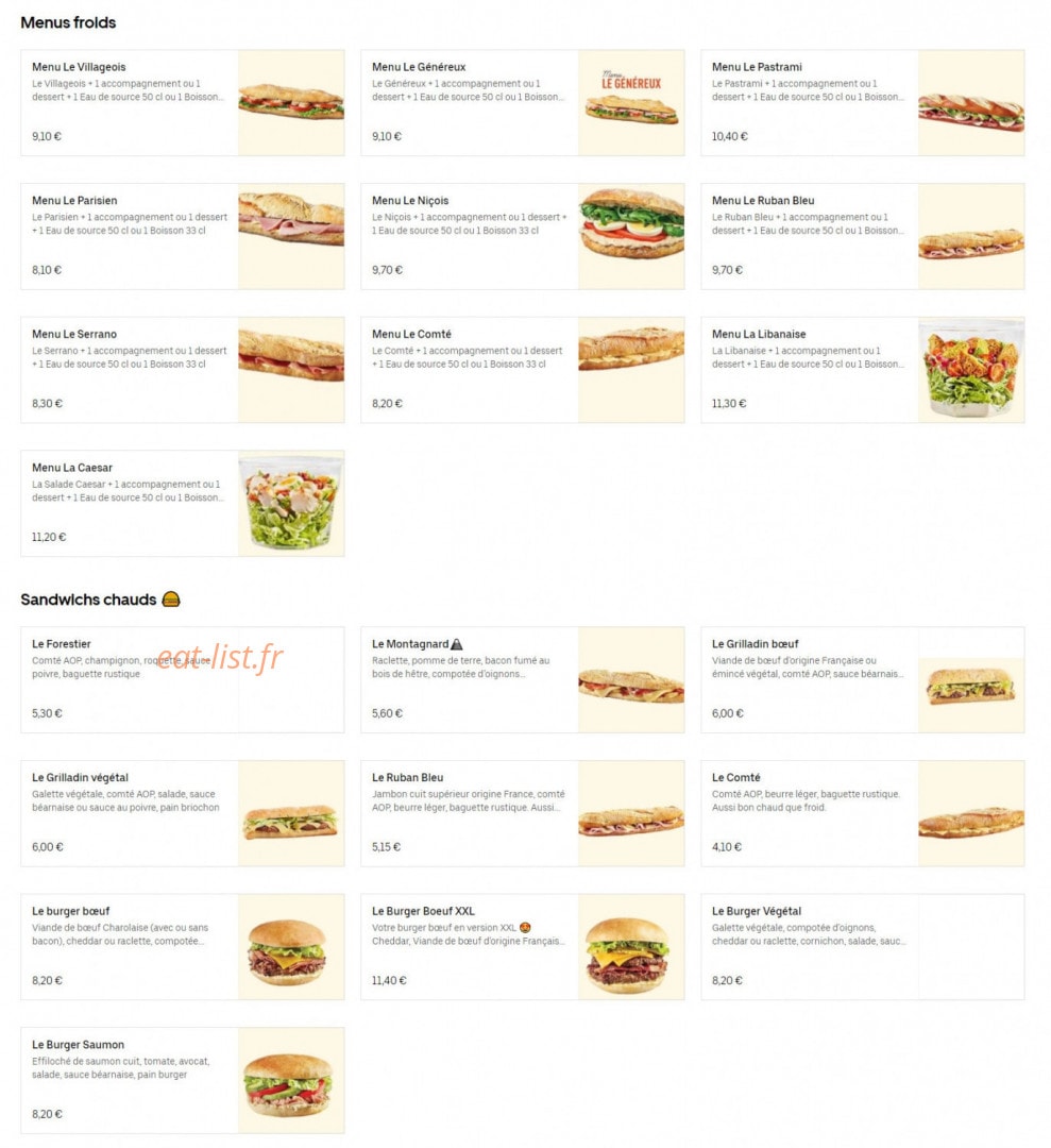 Pomme de Pain — carte page 2