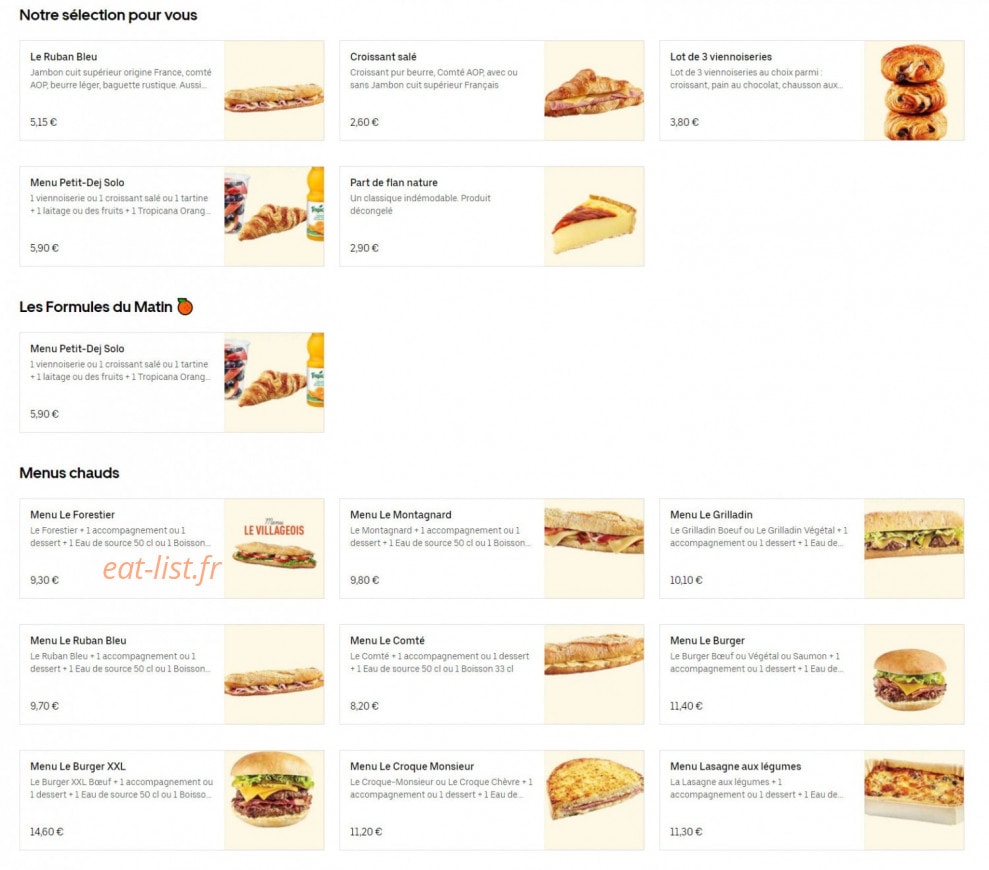 Pomme de Pain — carte page 1