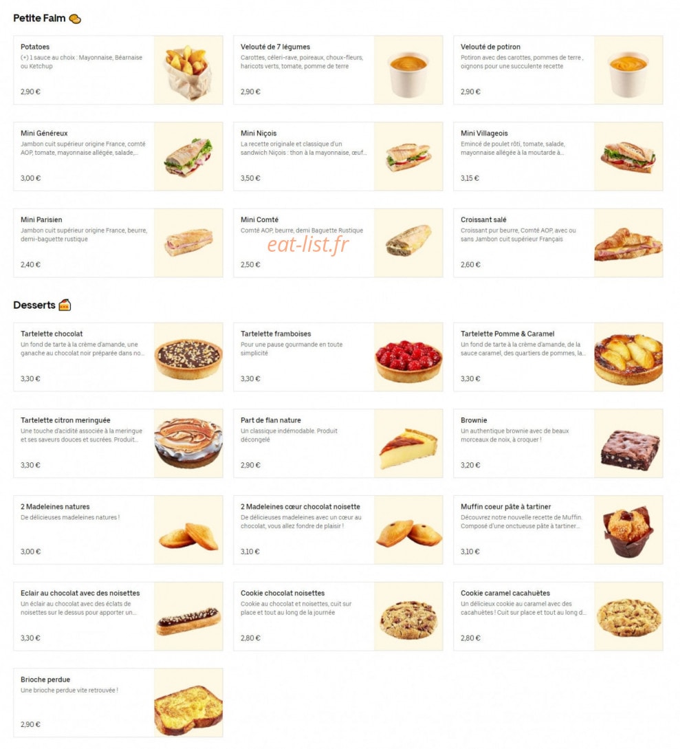 Pomme de Pain — carte page 4