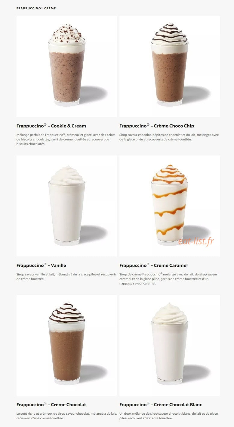 Starbucks Coffee — carte page 8