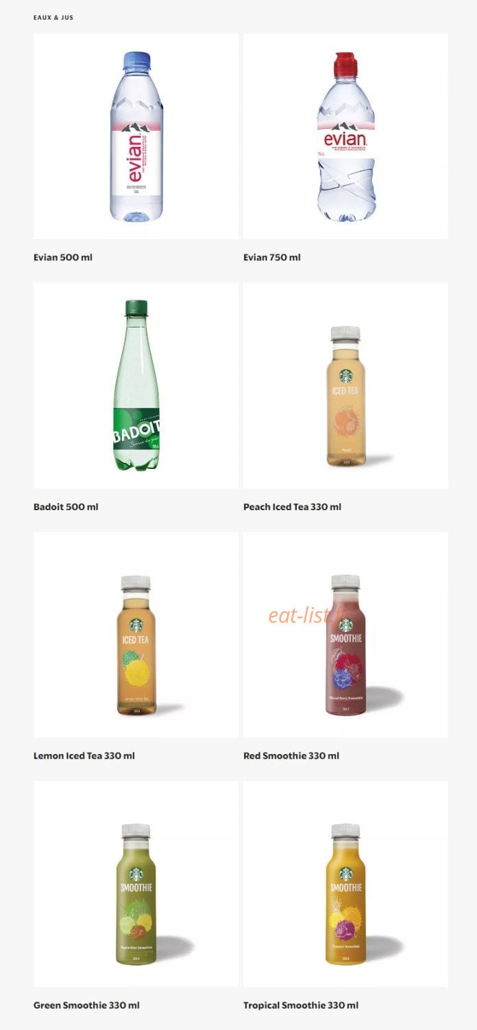 Starbucks Coffee — carte page 12