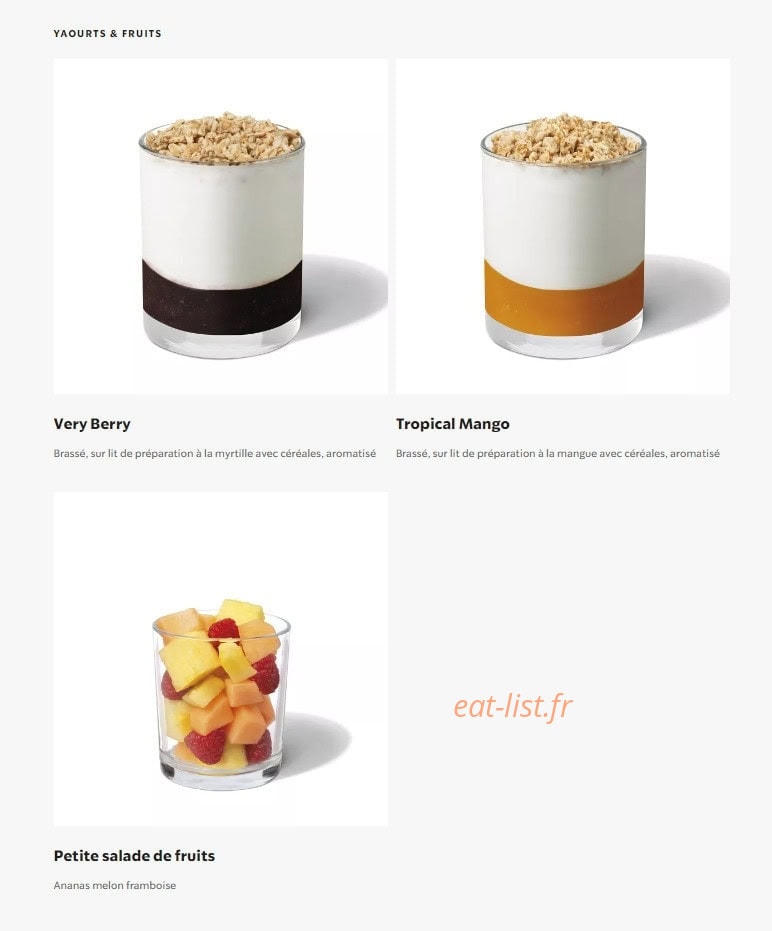 Starbucks Coffee — carte page 22