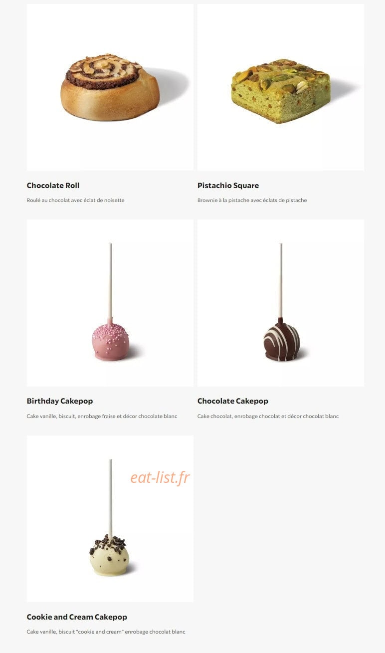 Starbucks Coffee — carte page 15