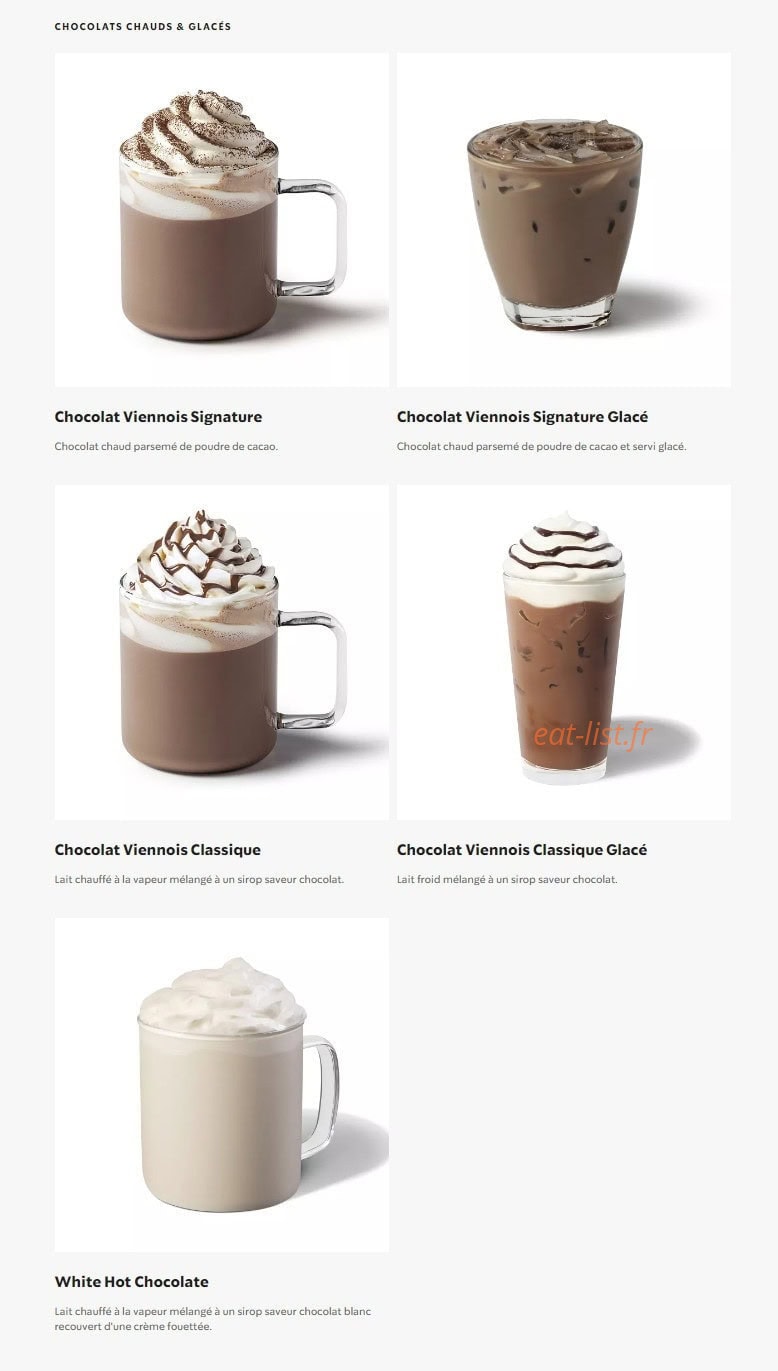 Starbucks Coffee — carte page 5