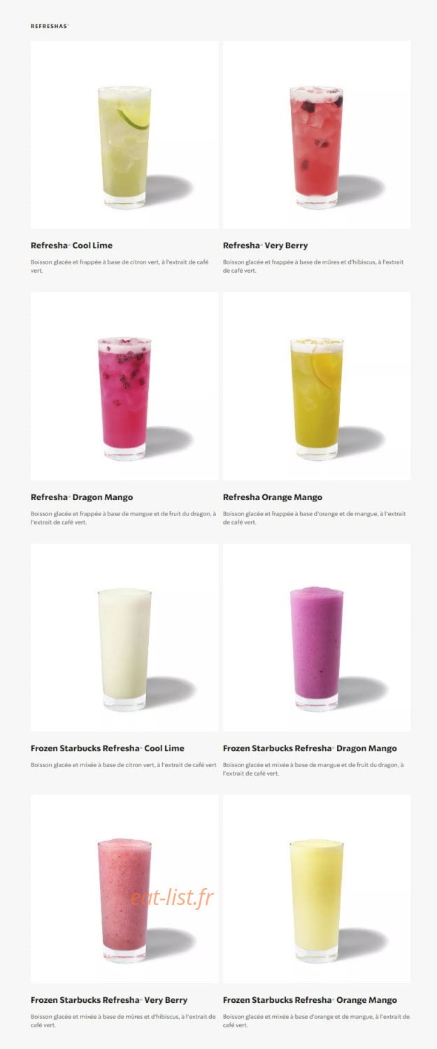 Starbucks Coffee — carte page 6
