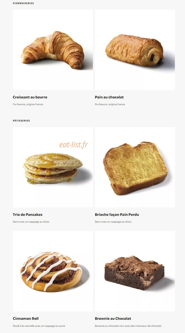 Starbucks Coffee — carte page 14