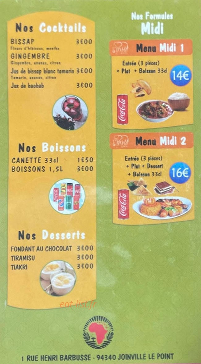 Az African — carte page 4