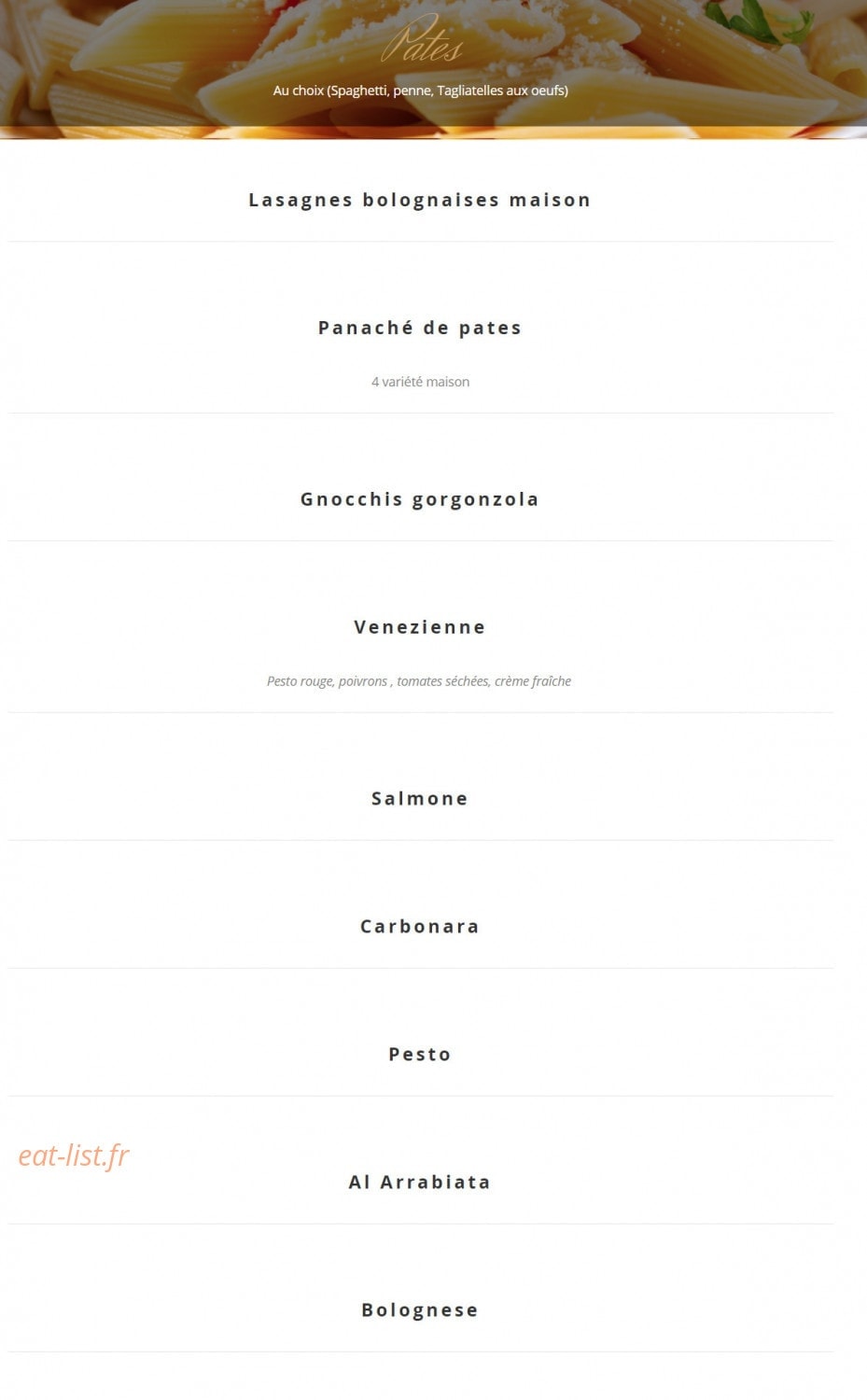 Bella Vista à Joinville le Pont - menu et photos