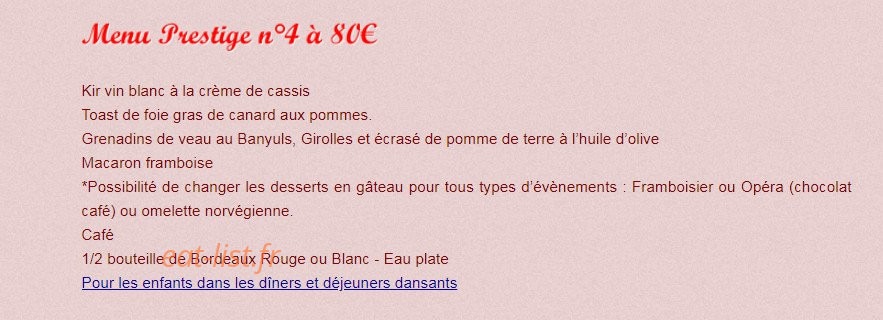 Chez Gégène — carte page 4