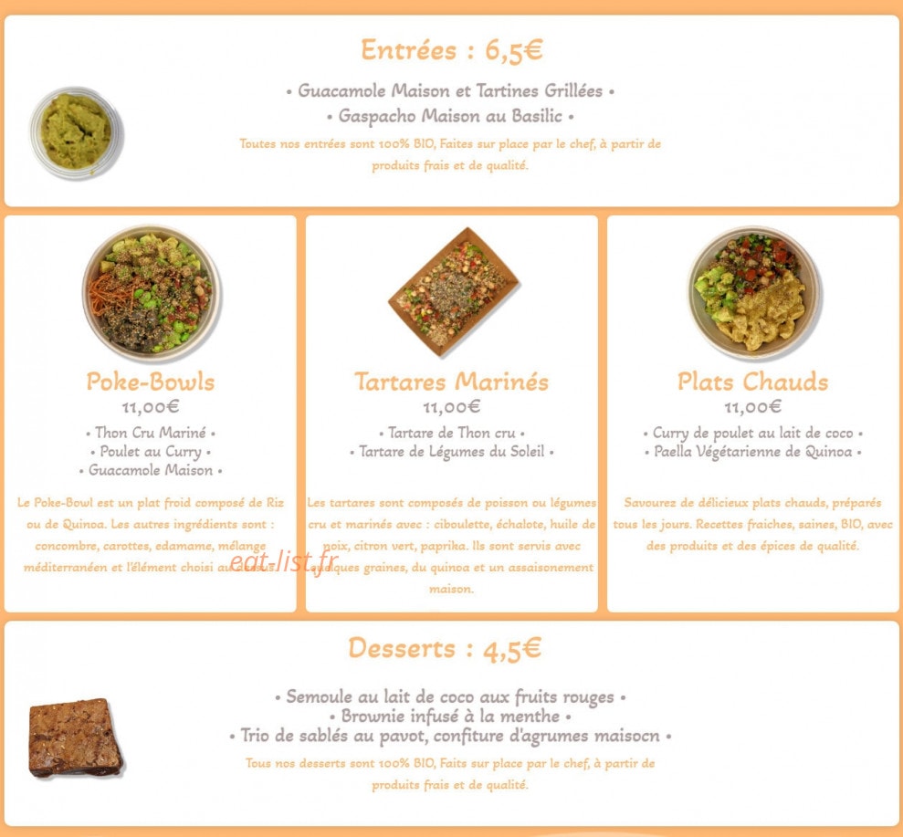 La Maison Qui Rend Food — carte page 1