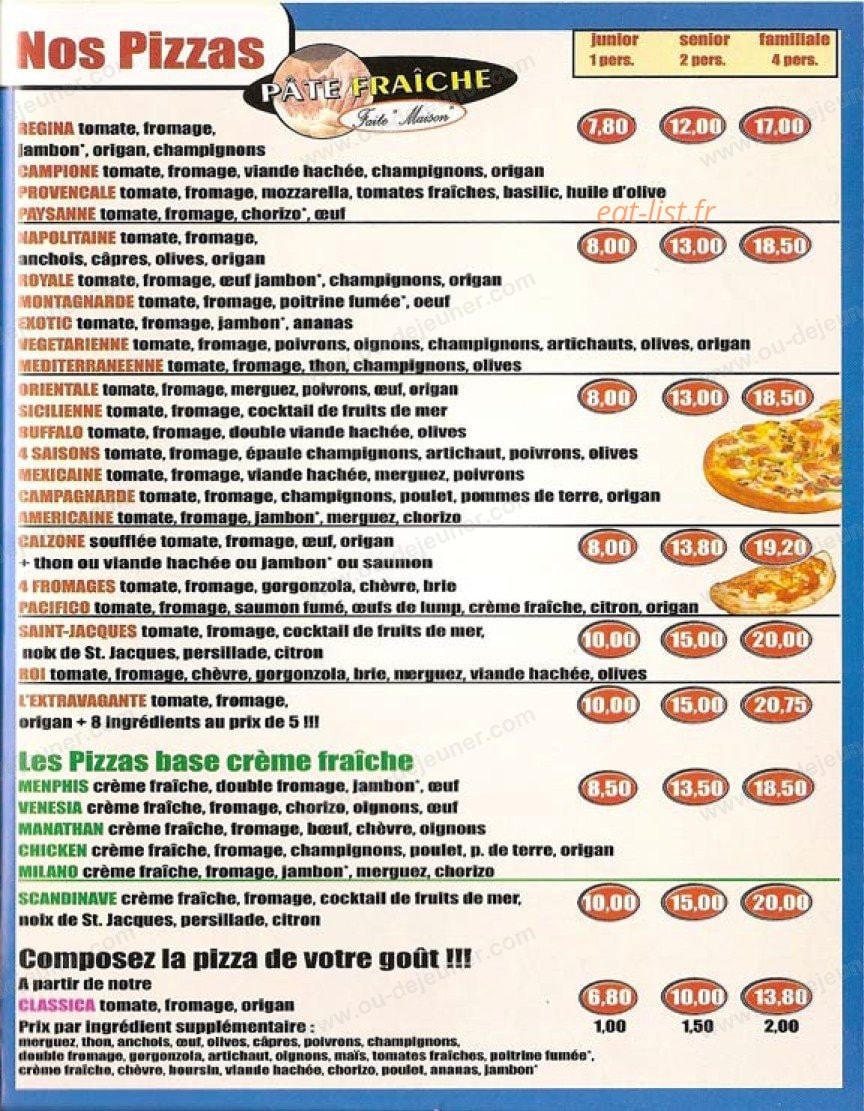 La Squadra Pizza — carte page 2