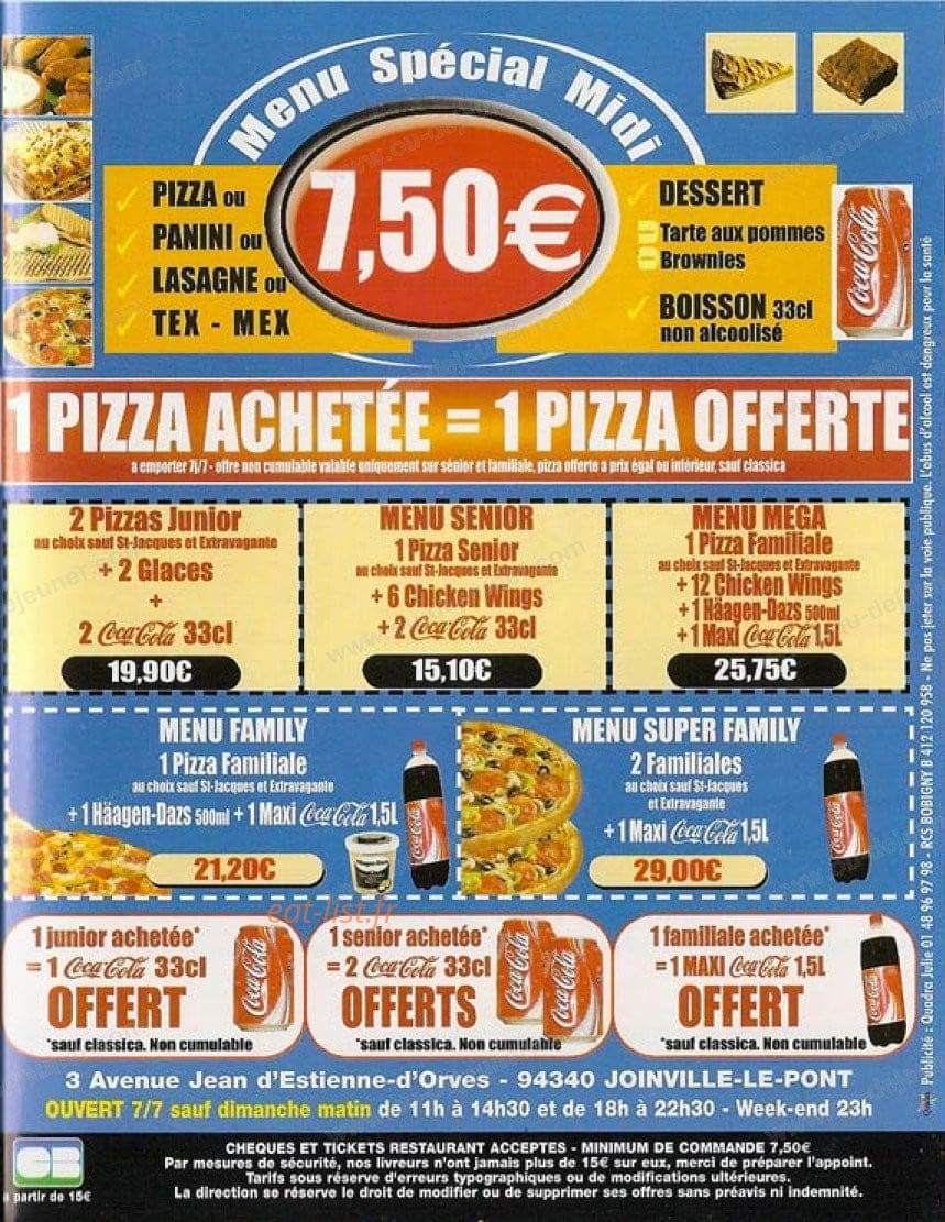 La Squadra Pizza — carte page 4