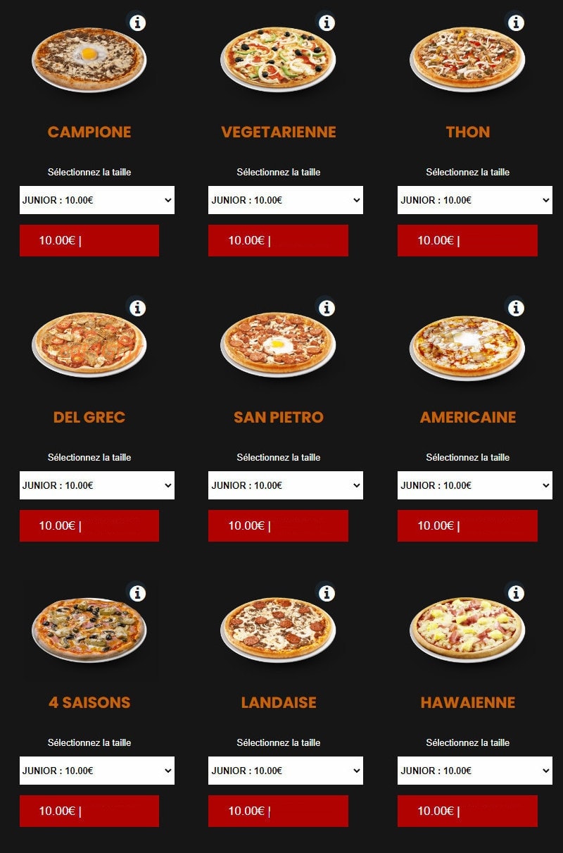 Allo pizza — carte page 4