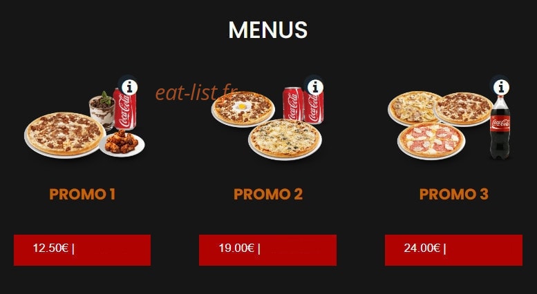 Allo pizza — carte page 1