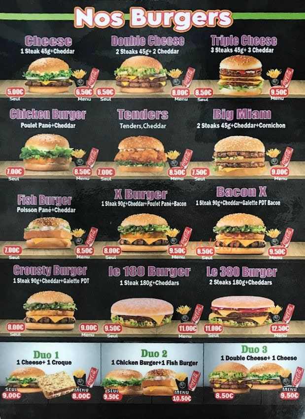 Ben's food — carte page 2