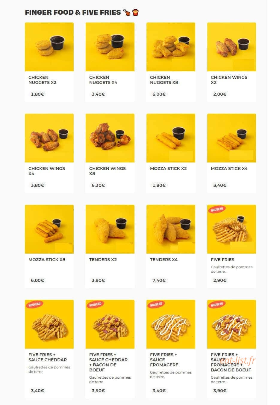 Five Pizza Original — carte page 6