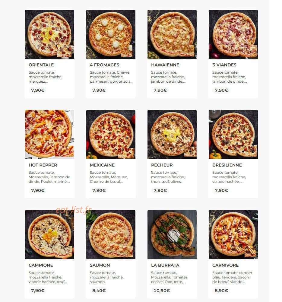 Five Pizza Original — carte page 2