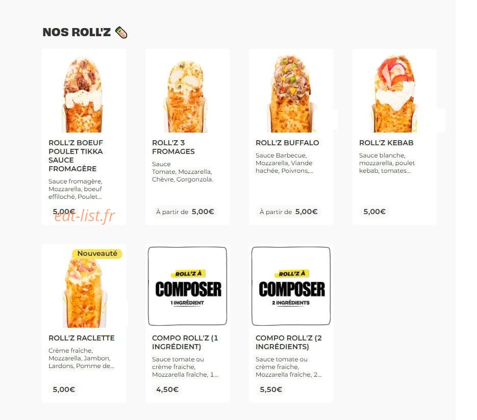 Five Pizza Original — carte page 8