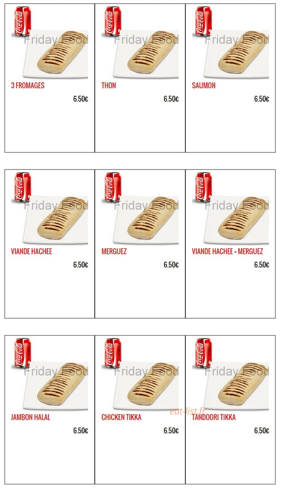 Friday Food — carte page 7