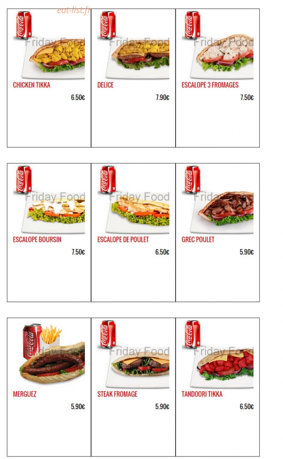 Friday Food — carte page 4