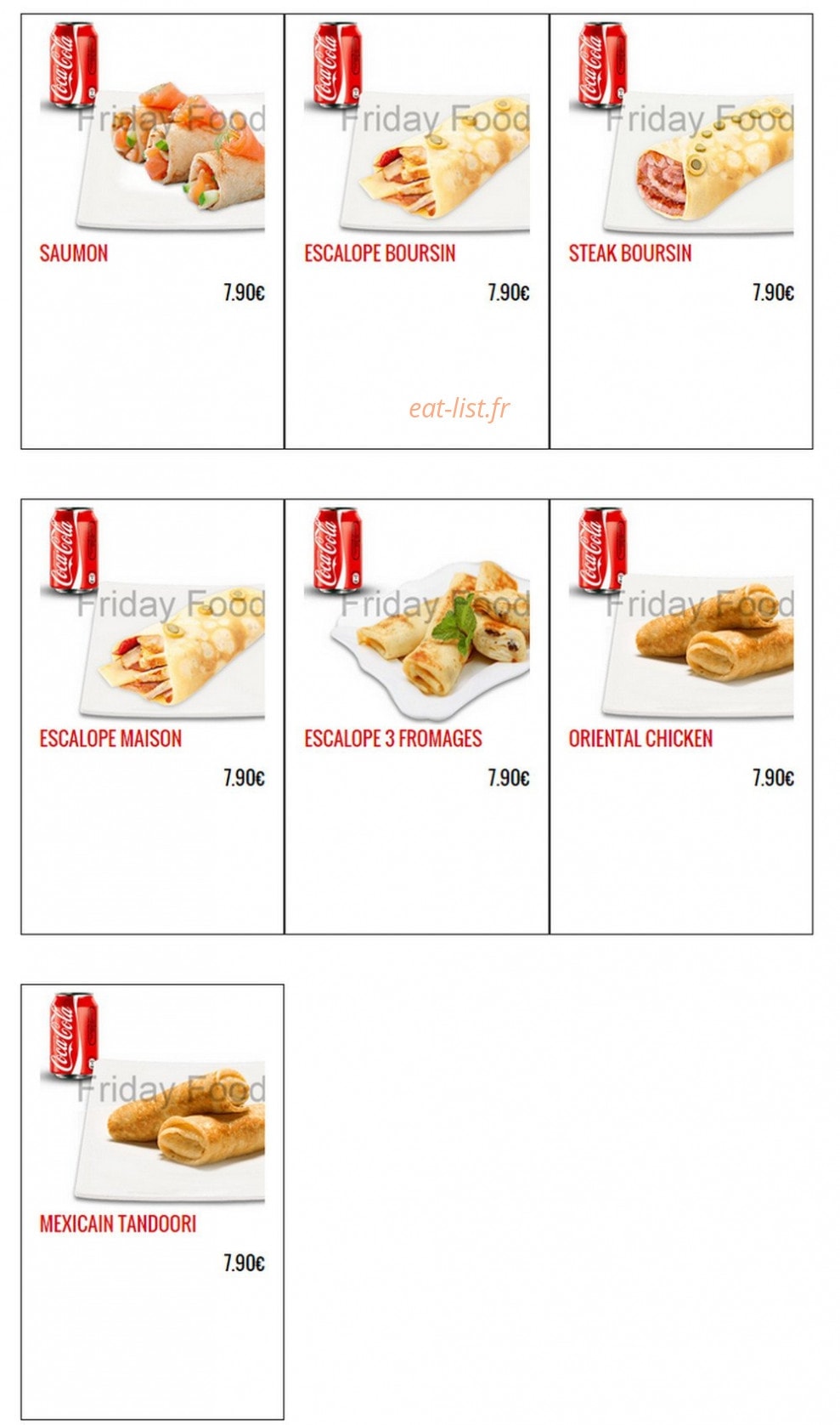 Friday Food — carte page 8