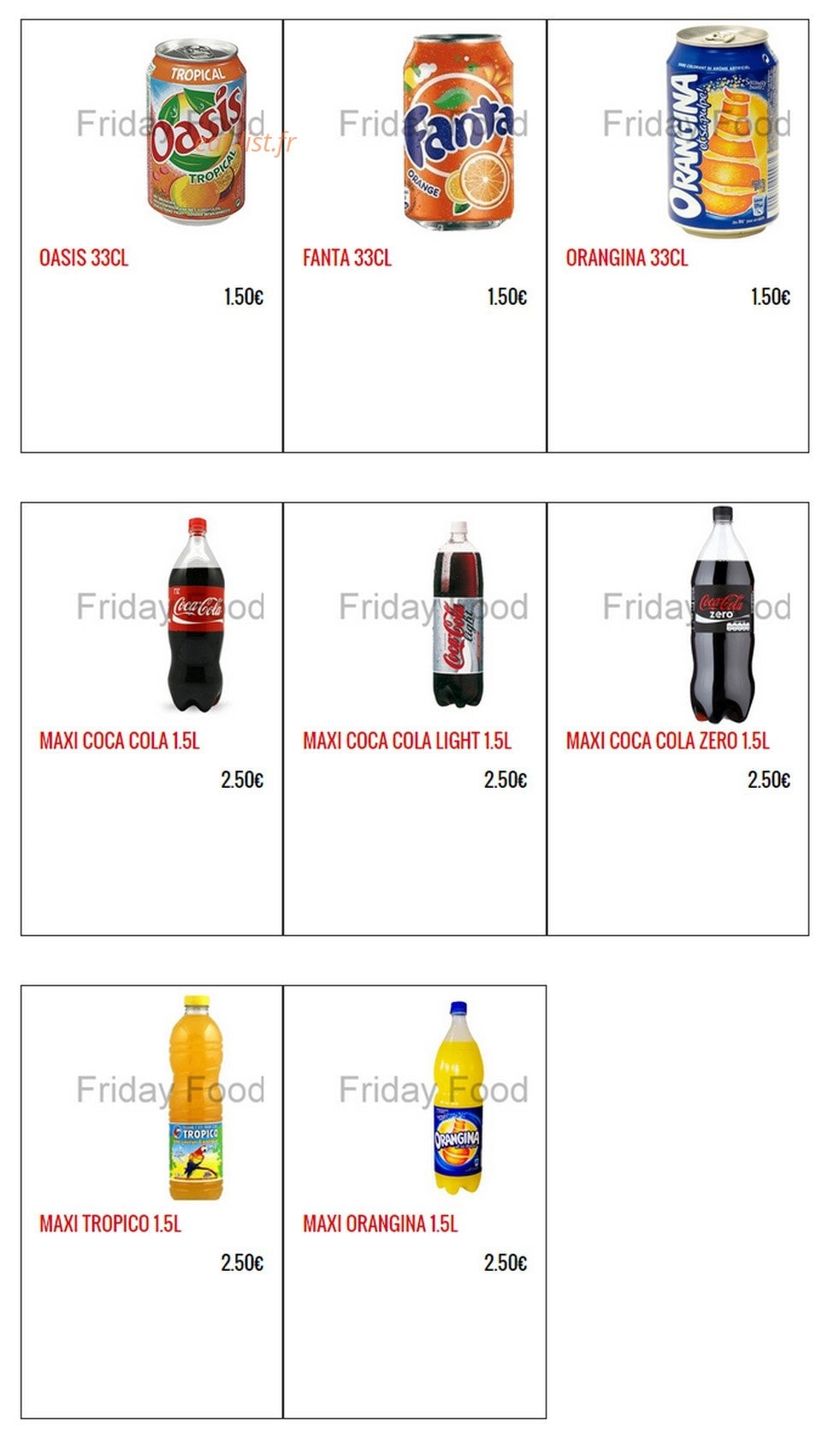 Friday Food — carte page 11