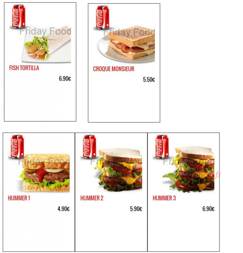 Friday Food — carte page 6