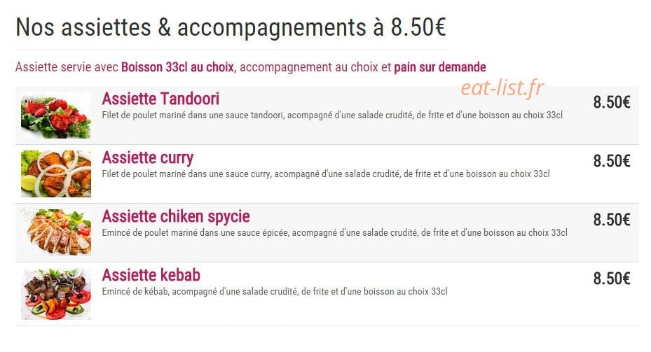 New Délice — carte page 7