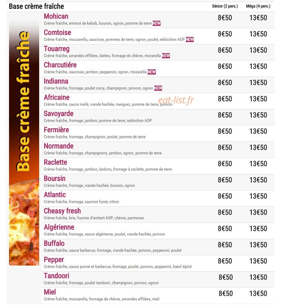 New Délice — carte page 2