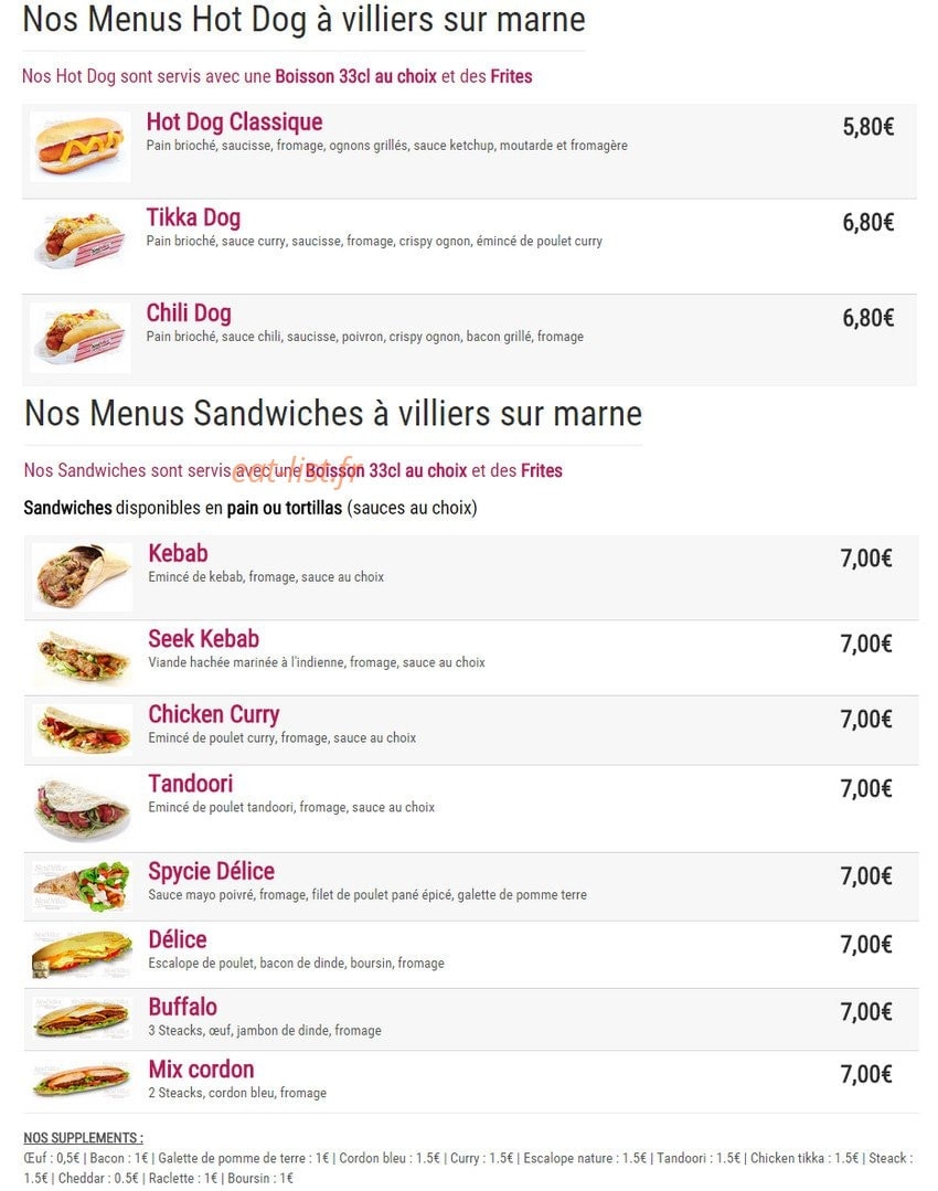 New Délice — carte page 5