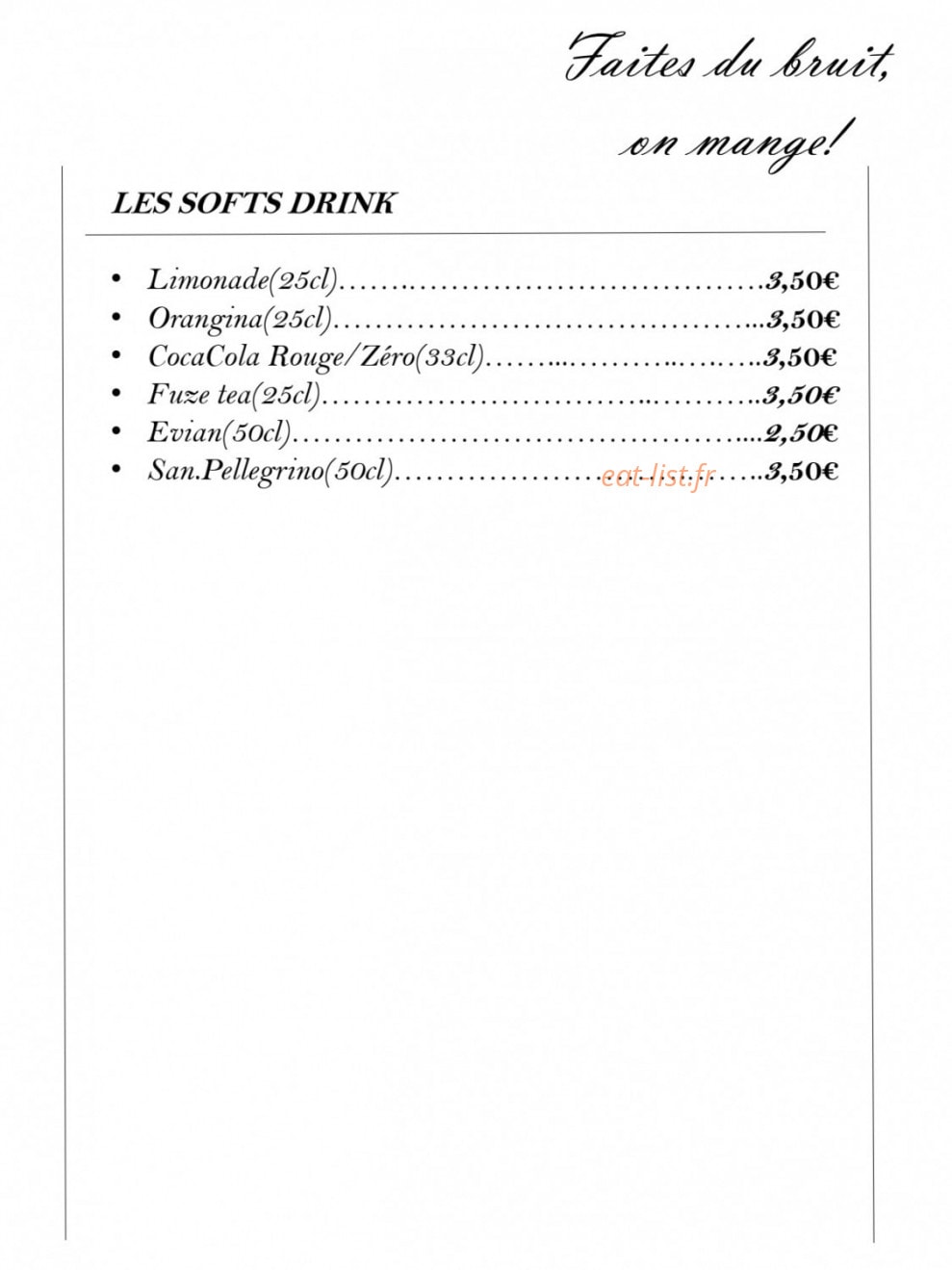 Backstage Café — carte page 7