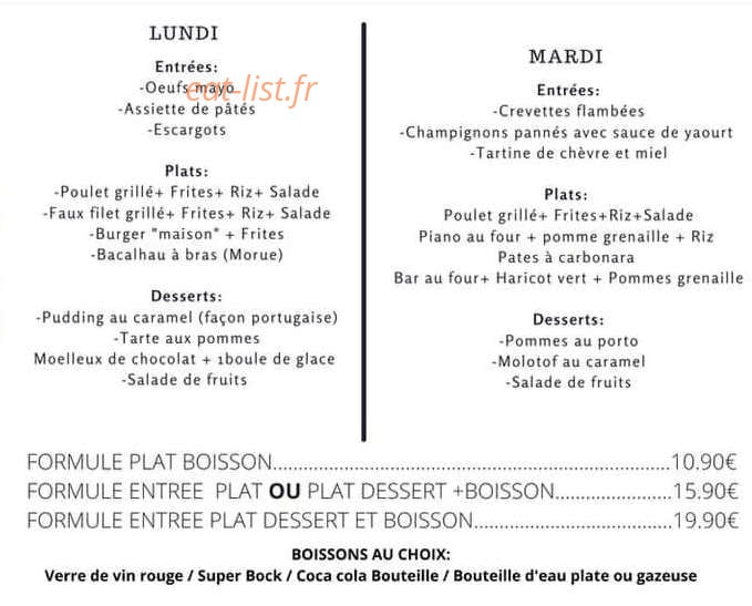 Brasserie ramos — carte page 1