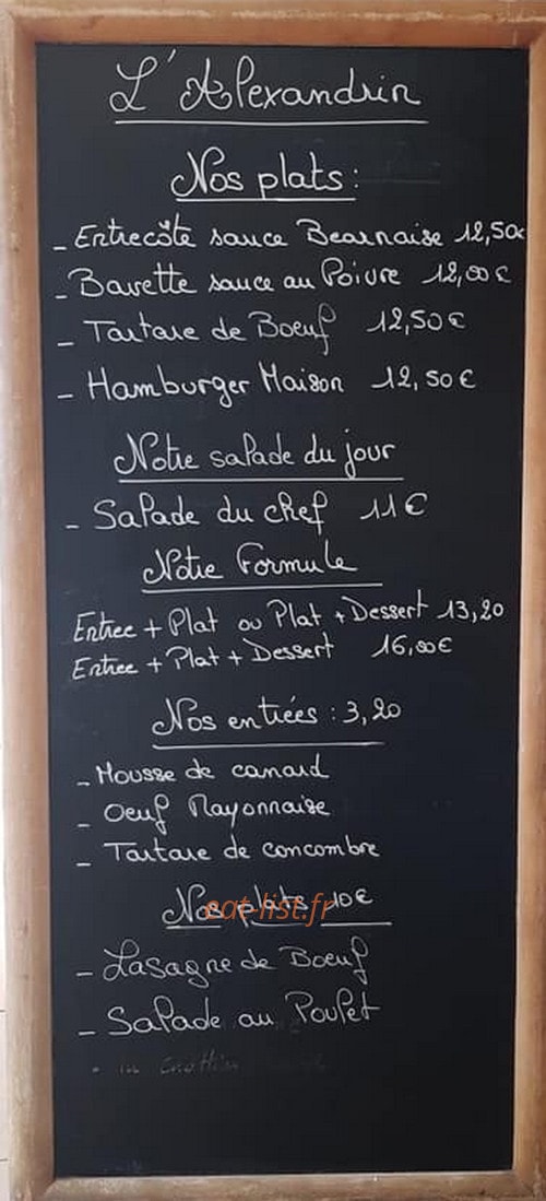 L'Alexandrin — carte page 1