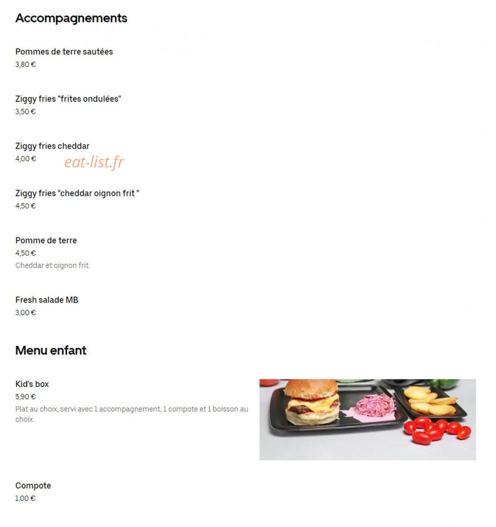 MB Manhattan burger — carte page 7