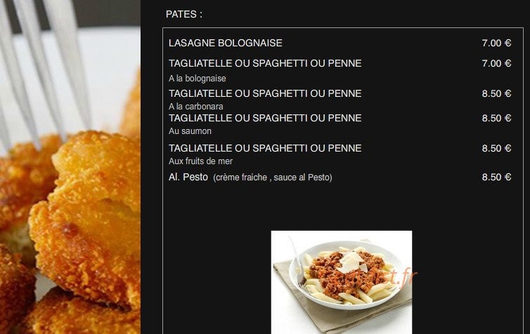 New Pizza — carte page 10